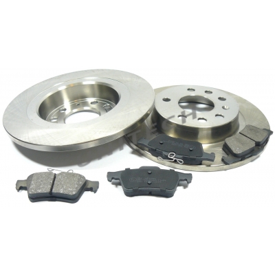 KRAFT 6050180 6010040 TARCZE + KLOCKI HAMULCOWE TYŁ AUDI A4 B5 B6 B7