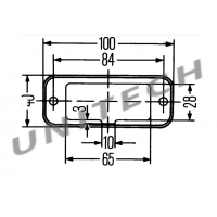 LAMPA POZYCYJNA BIALA DASZKA MB ACTROS , DAF 95  HELLA , 2PF 961 167-021