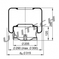 MIECH ZAWIESZENIA PNEUMATYCZNEGO PRZOD Z PODSTAWA MERCEDES CITARO CONECTO  INTEGRO INTOURO TOURISMO TOURO TRAVEGO : 946NP04 , 6283200218