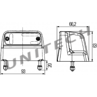 2KA012271271 LAMPA OSWIETL.TABL.REJ.KOGEL,KRONE 2014- KRONE/SCANIA L/P 24V LED,Z PRZEWODEM 1,3M,ZE ZLACZEM EASYCONN 2KA012271271