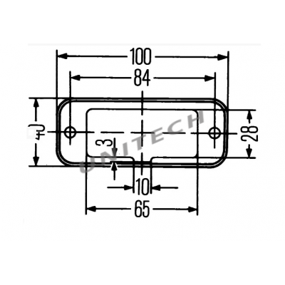 LAMPA POZYCYJNA BIALA DASZKA MB ACTROS , DAF 95  HELLA , 2PF 961 167-021