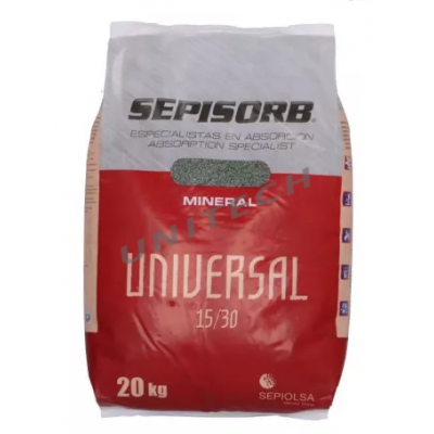 SORBENT 20KG  SZARY GRANULACJA 0,25-1,18mm ABSORBCJA OLEJU, WODY MINERALNY : 8412691072136