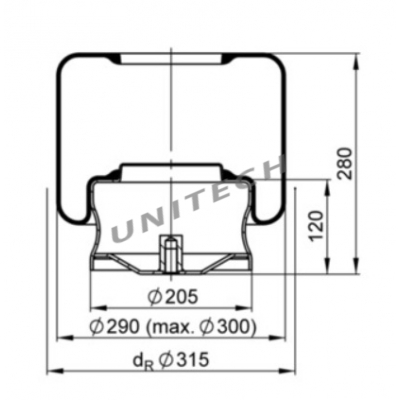 MIECH ZAWIESZENIA PNEUMATYCZNEGO PRZOD Z PODSTAWA MERCEDES CITARO CONECTO  INTEGRO INTOURO TOURISMO TOURO TRAVEGO : 946NP04 , 6283200218