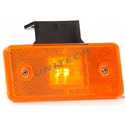 101Z  LAMPA OBRYSOWA ZOLTA DIODOWA PROST.24V Z UCHWYTEM  W17/24V