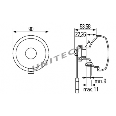 2ZR 965 039-127   LAMPA COFANIA DAF/VDL 24V DO ZABUDOWY 30023290