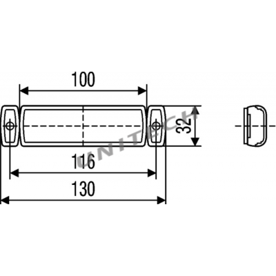 1862083 LAMPA OBRYS.DAF 105XF LED PROST. ZOLTA 2PS008645887