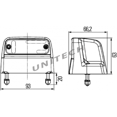 2KA012271271 LAMPA OSWIETL.TABL.REJ.KOGEL,KRONE 2014- KRONE/SCANIA L/P 24V LED,Z PRZEWODEM 1,3M,ZE ZLACZEM EASYCONN 2KA012271271