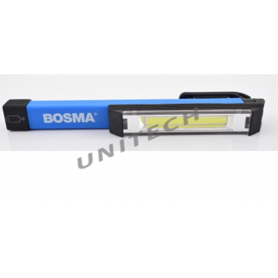LATARKA DIODOWA DLUGOPISOWA BOSMA 2W LED COB , 120LM , baterie 3xAAA   , 6117