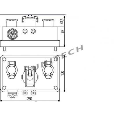 8JE340 898-007 SKRZYNKA ELEKTRYCZNA POLACZENIOWA DUZA PUSZKA WIELTON 8JE340 898-007